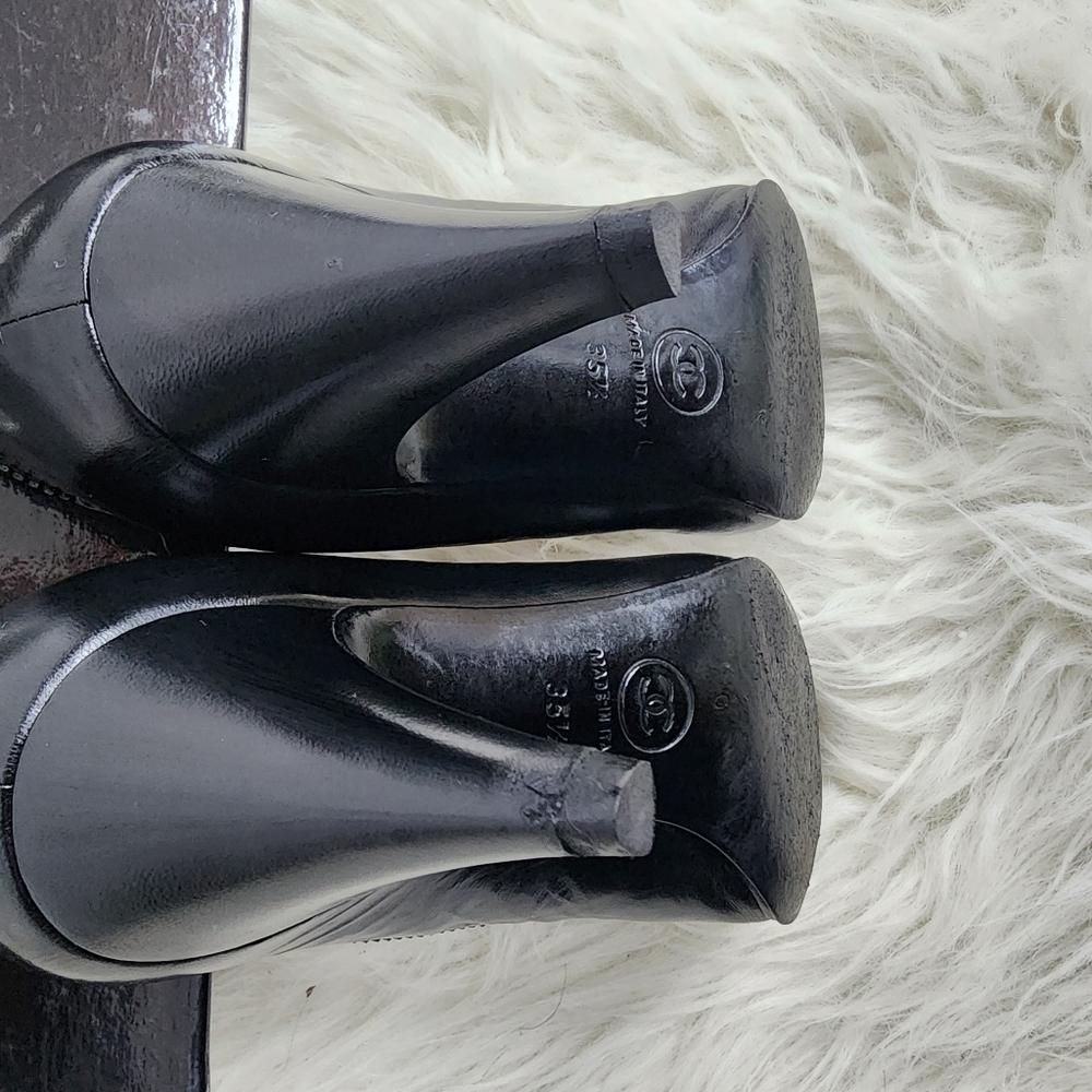Auth Vintage 80s Chanel pump with patent - Picture 13 of 13